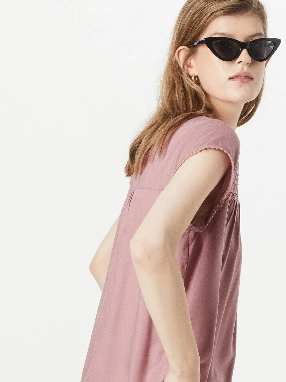 Blouse VERO MODA DEBBIE, dark pink