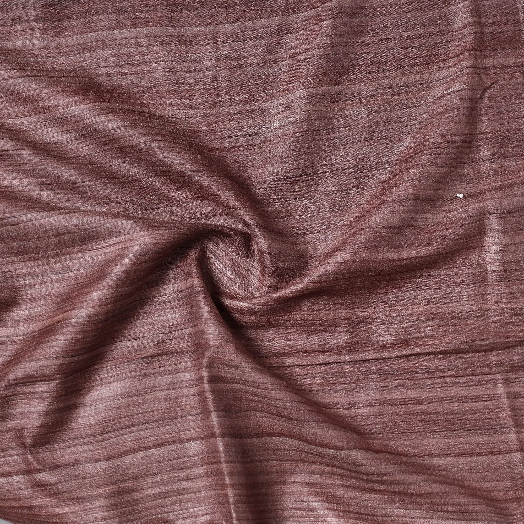 Brown - Vidarbha Handloom Pure Tussar Ghicha Silk Precut Fabric (2 meter) 15