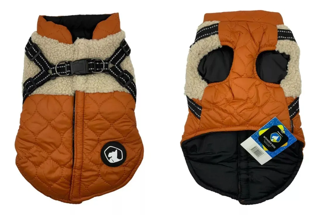 Parka Outdoor Para Mascotas Con Arnés Naranja Talla Xl