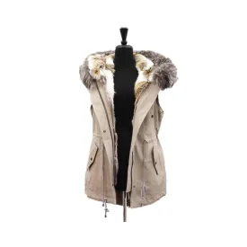 Parka/Fur Vest- Camel