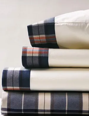 Plaid Cuff Sheet Set