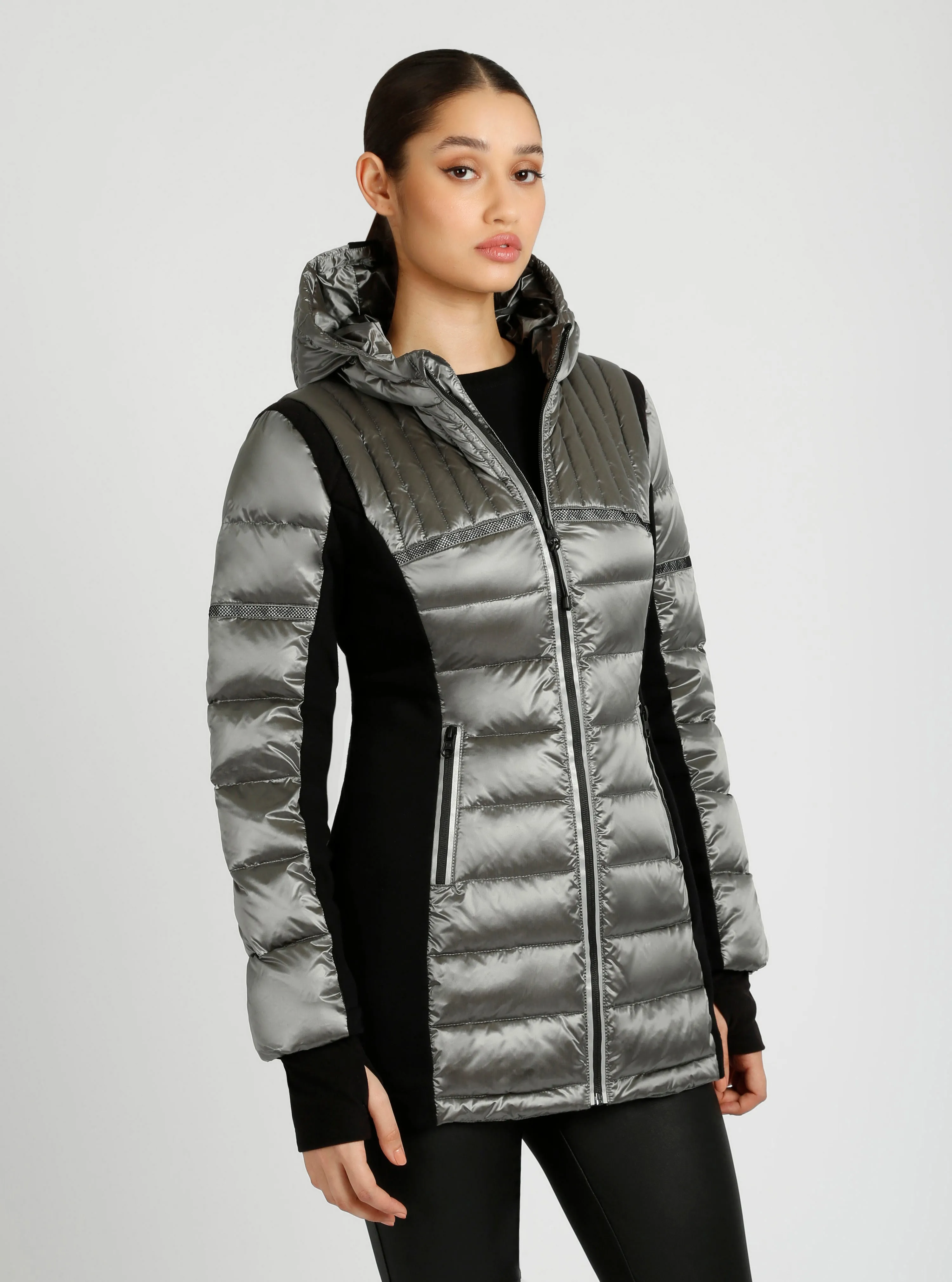 Reflective Inset Down Filled Feather Weight Parka