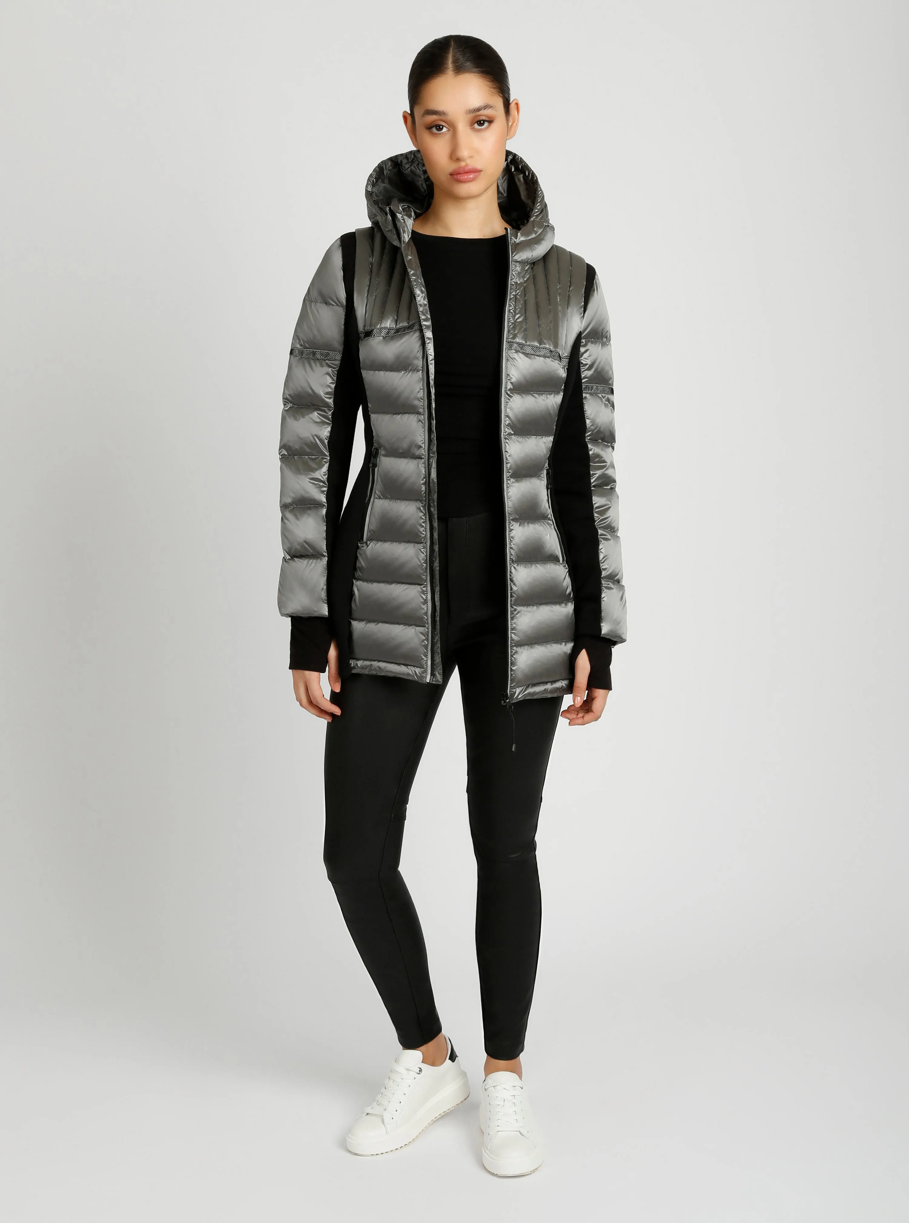 Reflective Inset Down Filled Feather Weight Parka