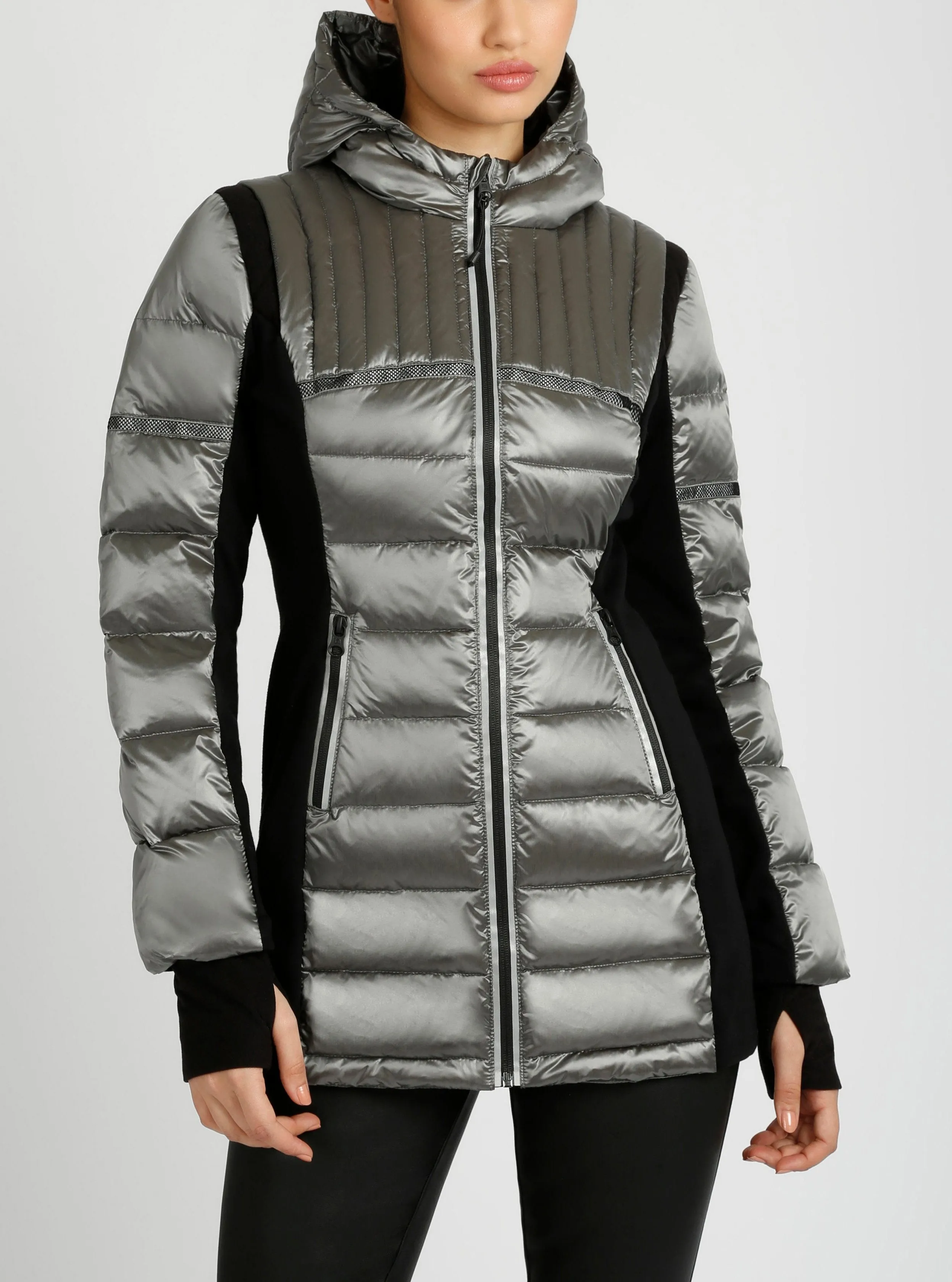 Reflective Inset Down Filled Feather Weight Parka