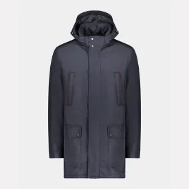 Save the Sea Typhoon Parka with Twill & Fur Lining / Navy