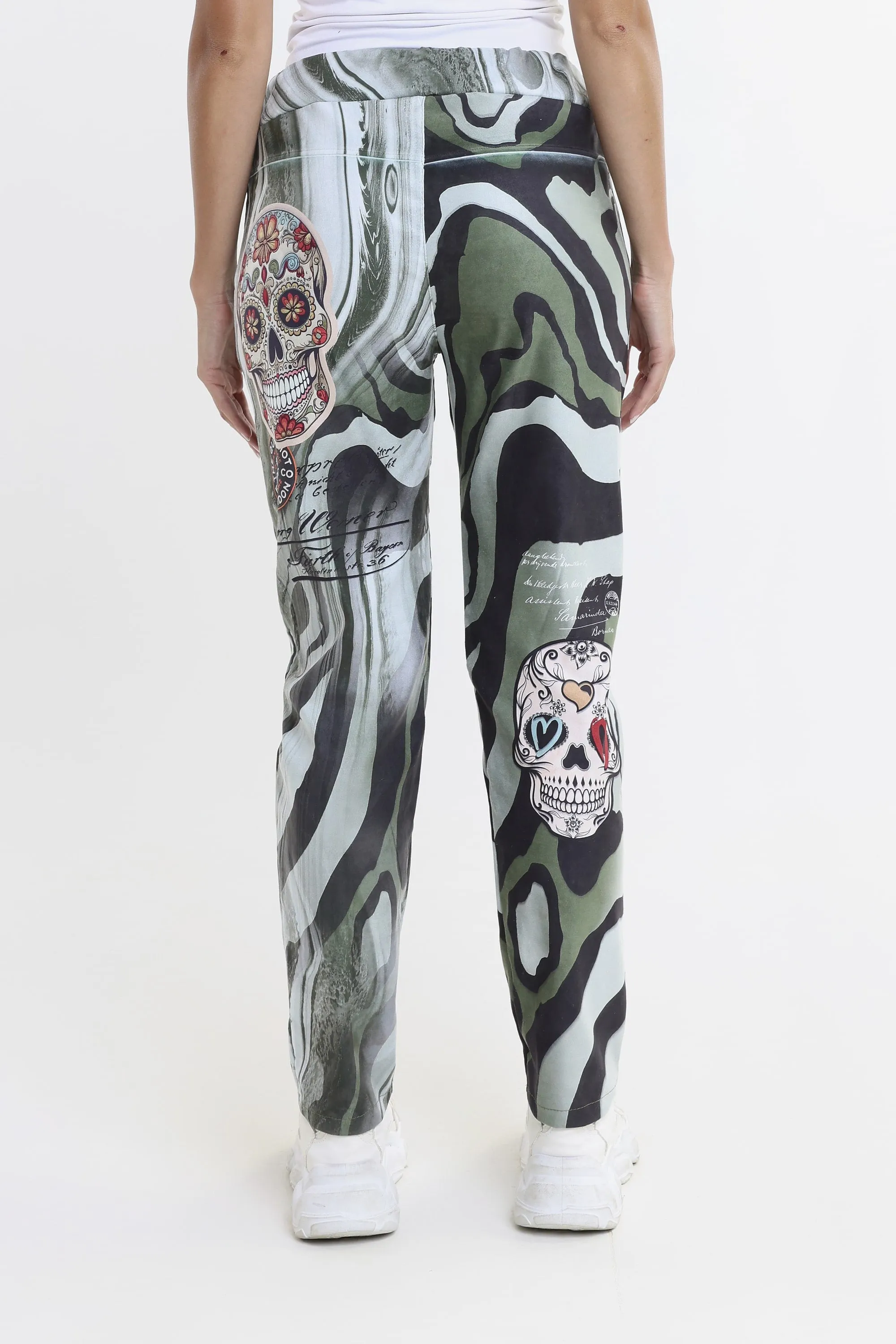 Skull Sonya Sueded Drawstring Pant (PL610H)