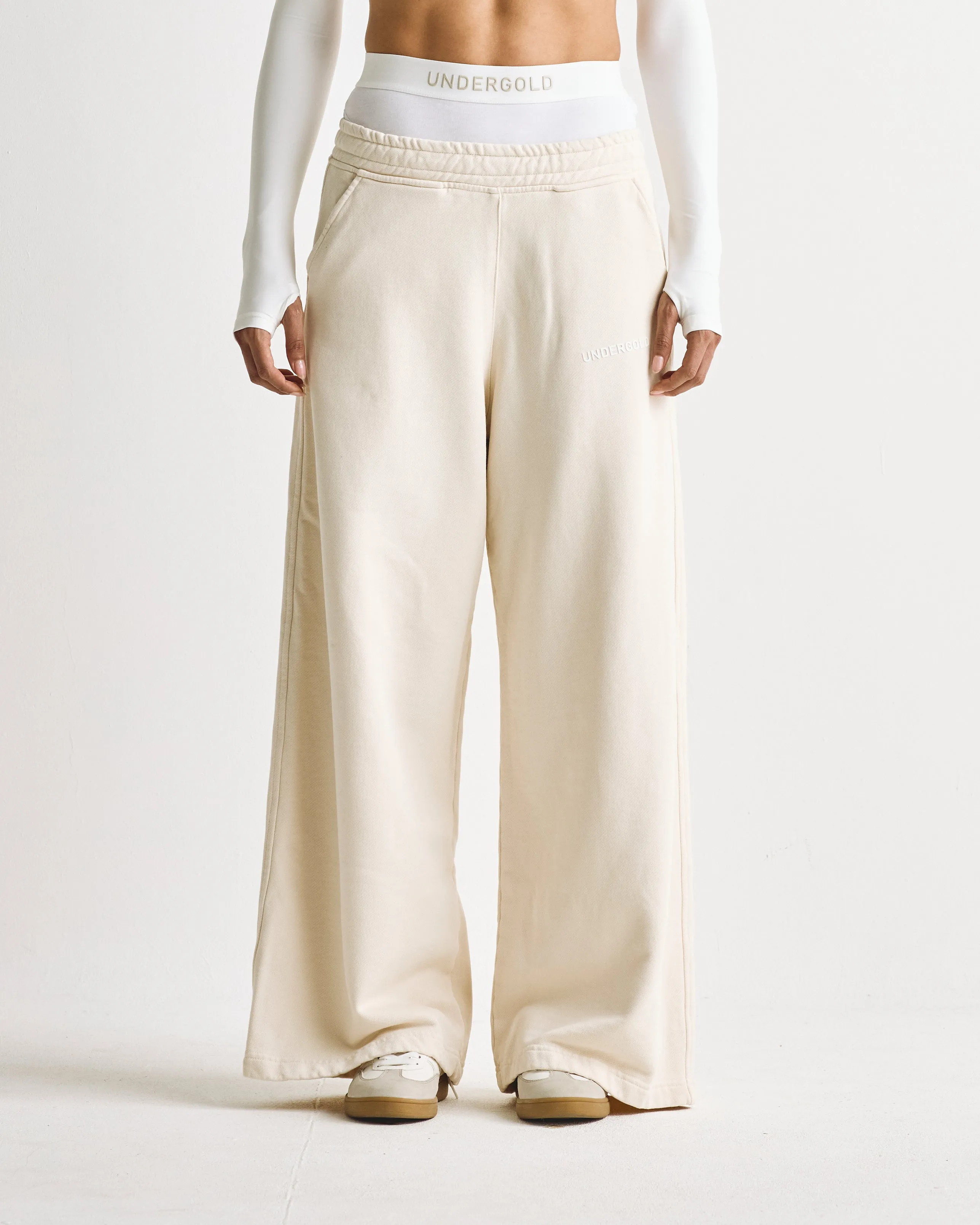 W Basics Wide Straightpants V2 Cream