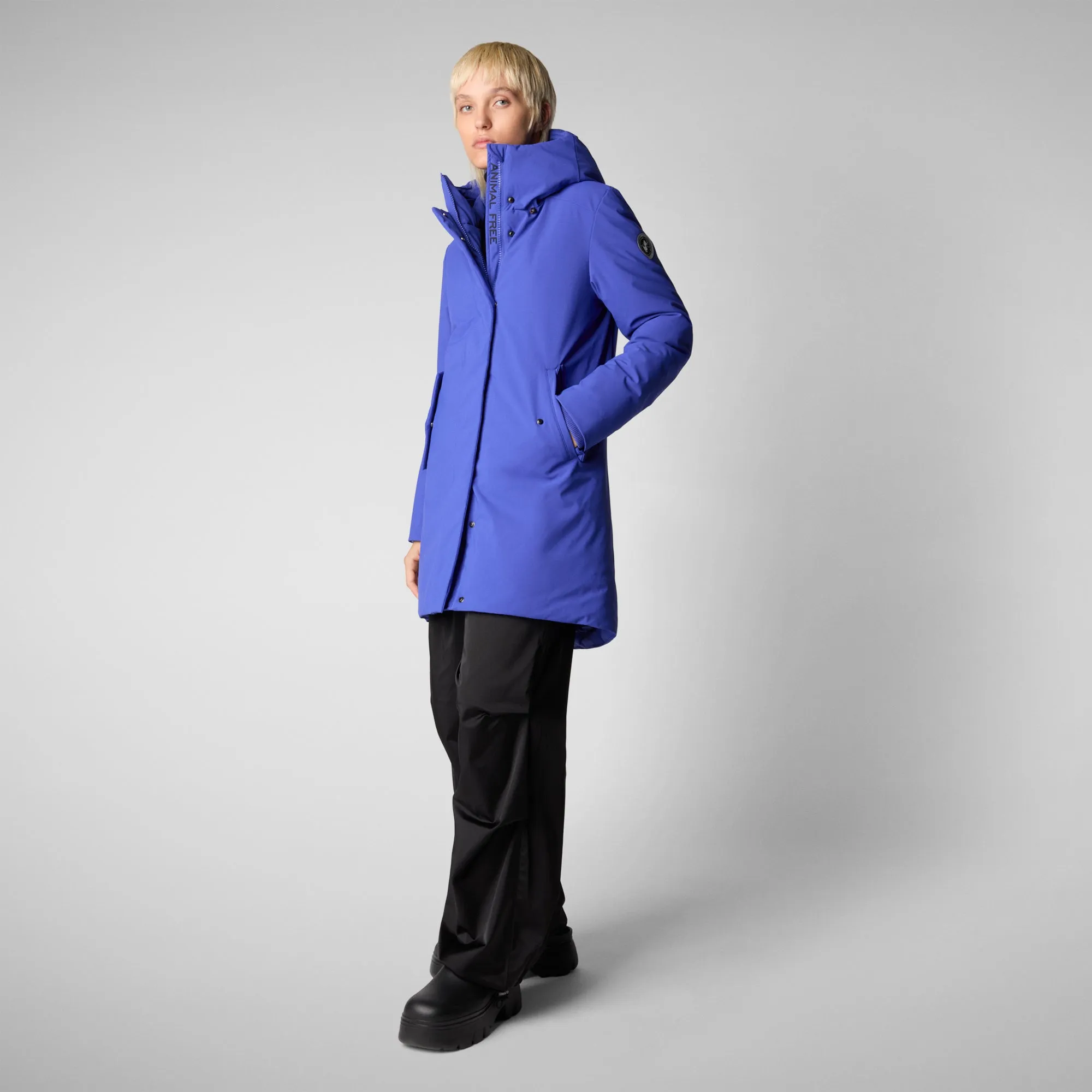 Women's hooded parka nellie in gentian blue