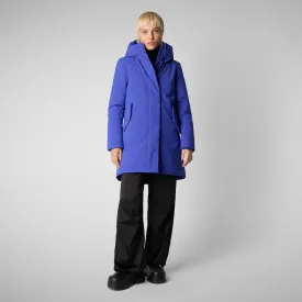 Women's hooded parka nellie in gentian blue