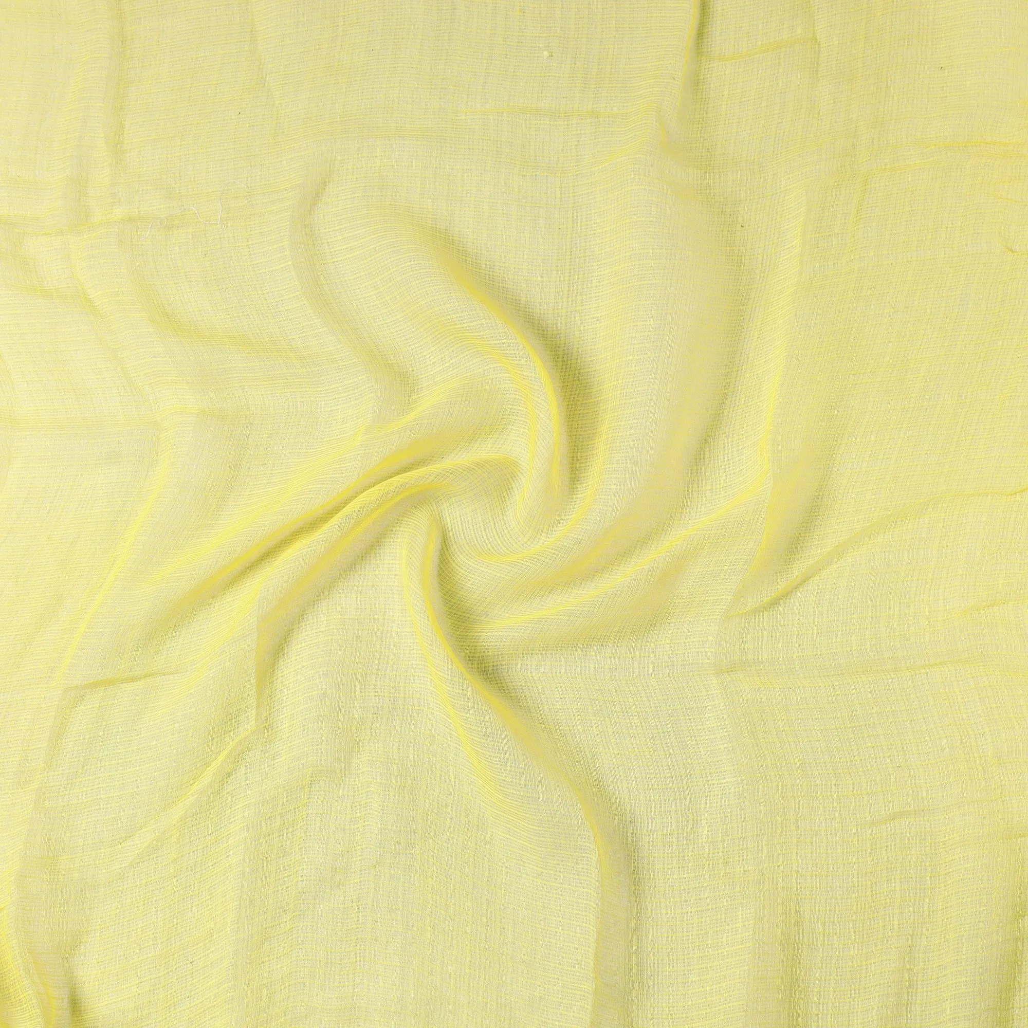 Yellow - Kota Doria Weave Plain Cotton Precut Fabric (1 meter) 63